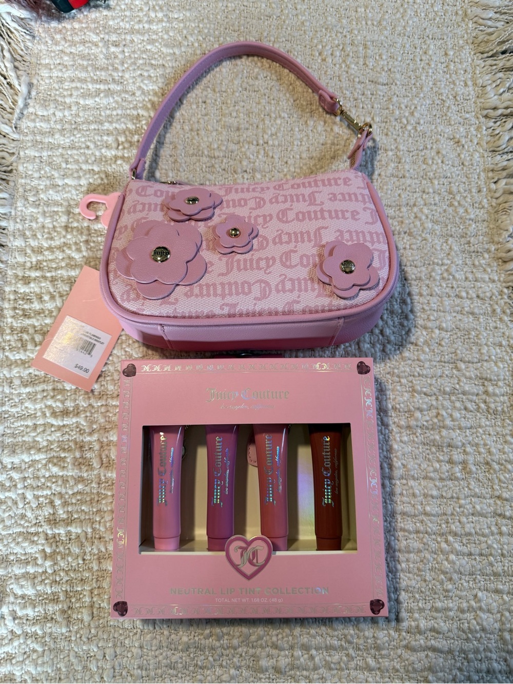 Beautiful JUICY COUTURE GOTHIC STATUS BOUTIQUE CONVERTABLE WRISTLET FLORAL W LIP